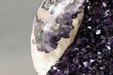 Deep Amethyst Geode With Large Calcite Crystals #227744-7